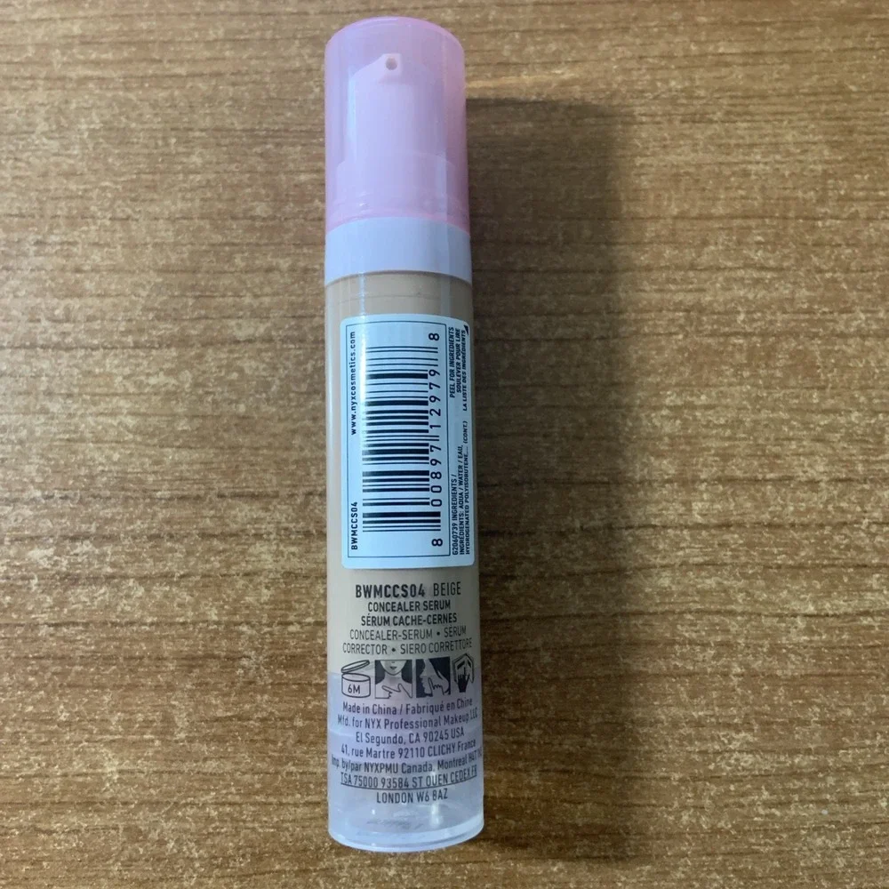 NYX Professional Makeup Bare With Me Serum Concealer 0.32 fl oz BWMCCS04 Beige